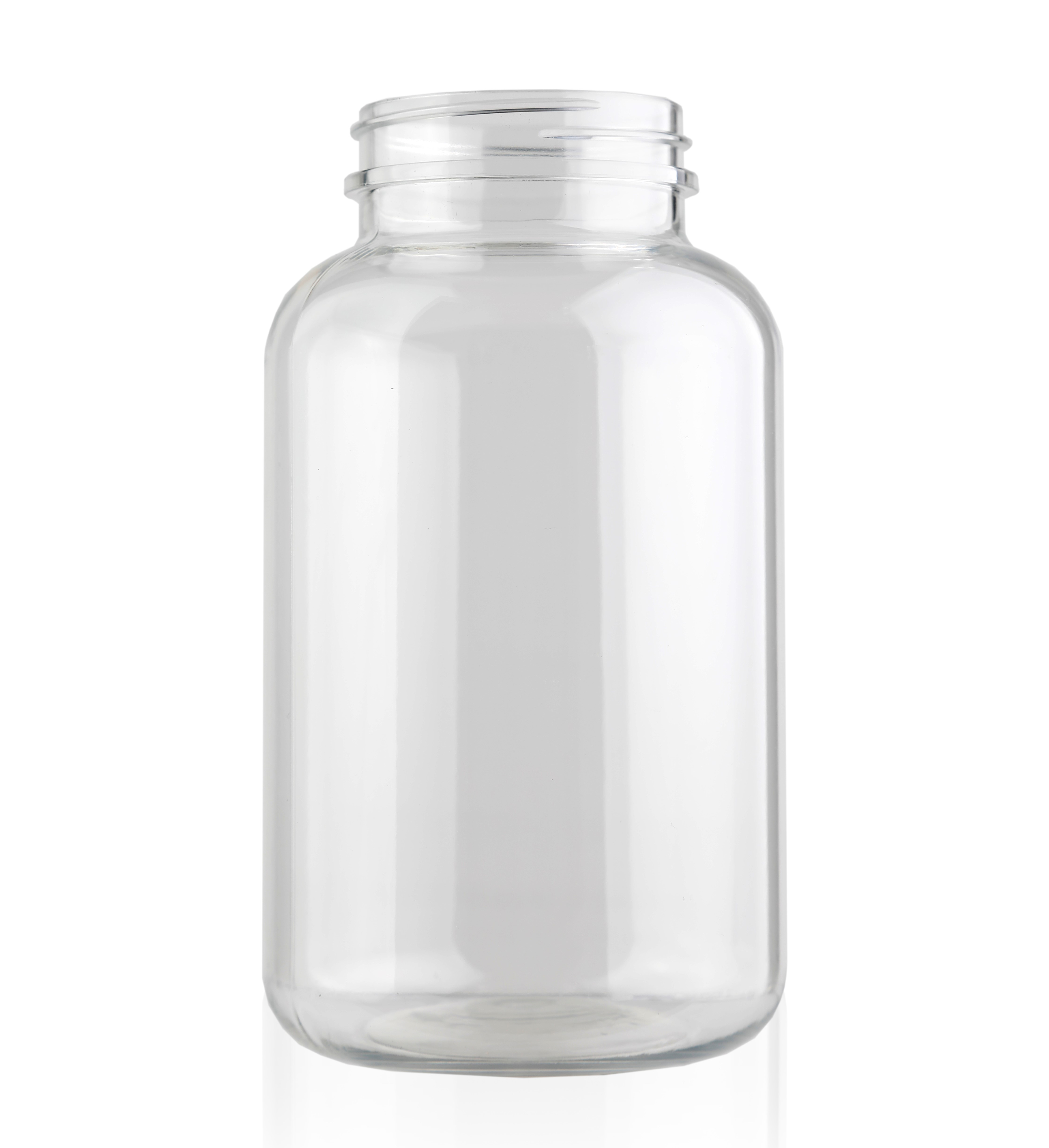 Clear PET Plastic Bottles - Wide Mouth Round Packers