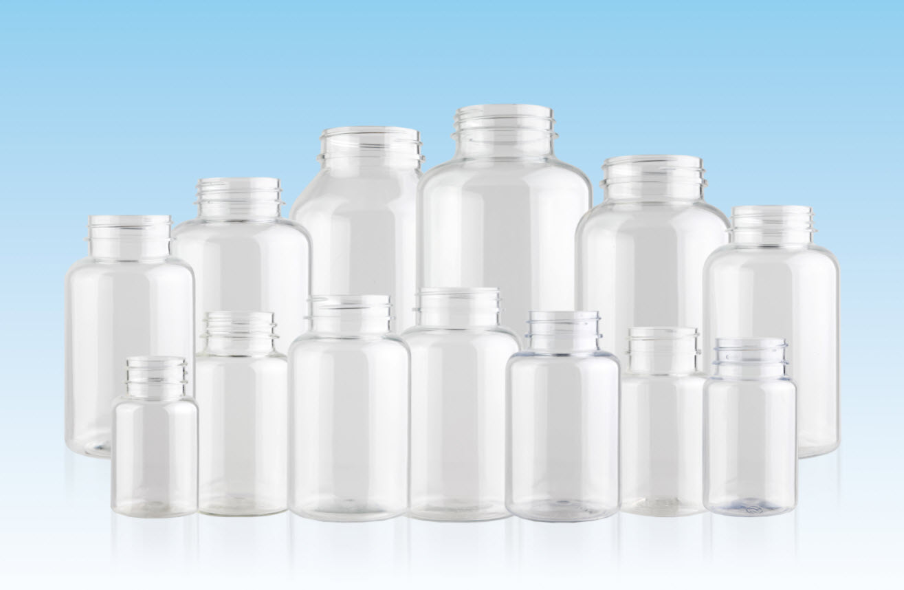 variety of plastic wide mouth bottles